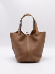 HERMES Picotin Lock 18 Touch - Alezan with Palladium Hardware [U]