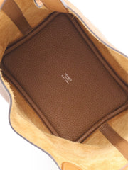 HERMES Picotin Lock 18 Touch - Alezan with Palladium Hardware [U]