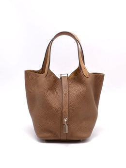 HERMES Picotin Lock 18 Touch - Alezan with Palladium Hardware [U]