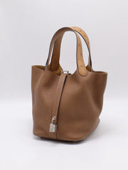 HERMES Picotin Lock 18 Touch - Alezan with Palladium Hardware [U]