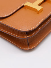 HERMES Mini Constance 19 - Gold with Gold Hardware [U]