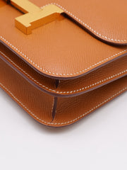 HERMES Mini Constance 19 - Gold with Gold Hardware [U]