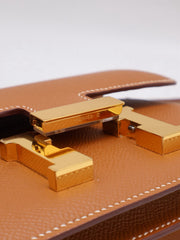 HERMES Mini Constance 19 - Gold with Gold Hardware [U]