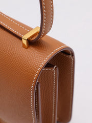 HERMES Mini Constance 19 - Gold with Gold Hardware [U]