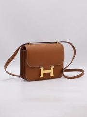 HERMES Mini Constance 19 - Gold with Gold Hardware [U]