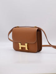 HERMES Mini Constance 19 - Gold with Gold Hardware [U]