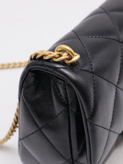 CHANEL Lambskin Heart Clasp Flap Bag 19 - Black with Gold Hardware
