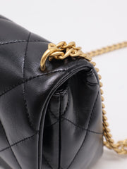 CHANEL Lambskin Heart Clasp Flap Bag 19 - Black with Gold Hardware
