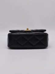 CHANEL Lambskin Heart Clasp Flap Bag 19 - Black with Gold Hardware