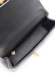 CHANEL Lambskin Heart Clasp Flap Bag 19 - Black with Gold Hardware