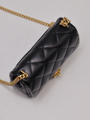 CHANEL Lambskin Heart Clasp Flap Bag 19 - Black with Gold Hardware