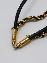 CHANEL 22 Mini Handbag with Pearl Chain - Black with Gold Hardware