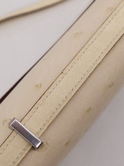 HERMES Mini Constance 19 Ostrich - Craie with Palladium Hardware [B]