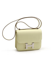 HERMES Mini Constance 19 - Jaune milton with Palladium Hardware
