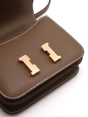 HERMES Mini Constance 19 - Etoupe with Rose Gold Hardware
