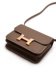 HERMES Mini Constance 19 - Etoupe with Rose Gold Hardware