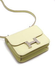 HERMES Mini Constance 19 - Jaune milton with Palladium Hardware