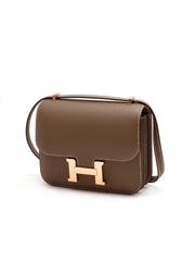 HERMES Mini Constance 19 - Etoupe with Rose Gold Hardware