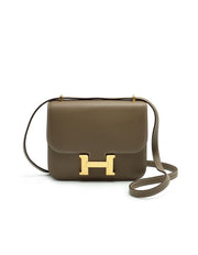 HERMES Mini Constance 19 - Etoupe with Gold Hardware