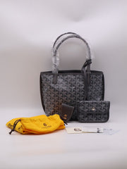 GOYARD Goyardine Mini Anjou Reversible Tote – Grey