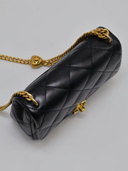 CHANEL Lambskin Heart Clasp Flap Bag 20 - Black with Gold Hardware
