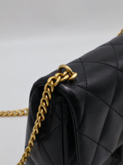 CHANEL Lambskin Heart Clasp Flap Bag 20 - Black with Gold Hardware