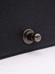 CHANEL Boy Flap Bag 20 Grained Calfskin - Black with Silver Hardware