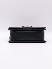 CHANEL Boy Flap Bag 20 Grained Calfskin - Black with Silver Hardware