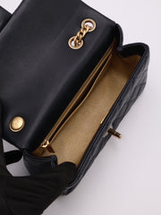 CHANEL Lambskin Camellia Adjustable Flap Bag 20 - Black with Gold Hardware