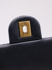 CHANEL Lambskin Camellia Adjustable Flap Bag 20 - Black with Gold Hardware