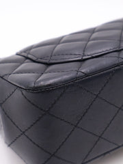 CHANEL Lambskin Camellia Adjustable Flap Bag 20 - Black with Gold Hardware