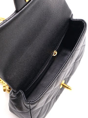 CHANEL Heart Adjustable Clasp Flap Bag 20 - Black with Gold Hardware
