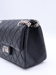 CHANEL 2.55 Reissue Flap Bag 20 - Black with Silver Hardware
