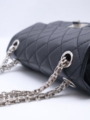 CHANEL 2.55 Reissue Flap Bag 20 - Black with Silver Hardware