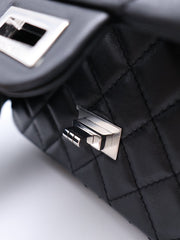 CHANEL 2.55 Reissue Flap Bag 20 - Black with Silver Hardware
