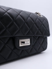 CHANEL 2.55 Reissue Flap Bag 20 - Black with Silver Hardware