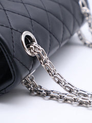 CHANEL 2.55 Reissue Flap Bag 20 - Black with Silver Hardware