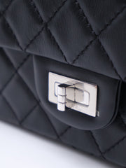 CHANEL 2.55 Reissue Flap Bag 20 - Black with Silver Hardware