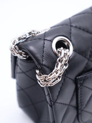 CHANEL 2.55 Reissue Flap Bag 20 - Black with Silver Hardware