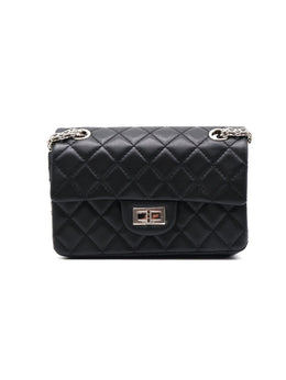 CHANEL 2.55 Reissue Flap Bag 20 - Black with Silver Hardware