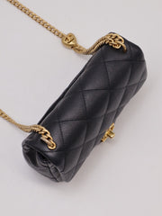 CHANEL Grained Calfskin Heart Clasp Flap Bag 20 - Black with Gold Hardware
