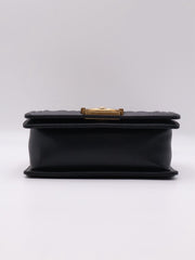 CHANEL Boy Flap Bag 20 Grained Calfskin - Black with Gold Hardware