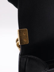 CHANEL Boy Flap Bag 20 Grained Calfskin - Black with Gold Hardware