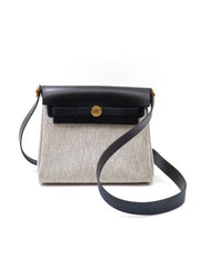 HERMES Herbag Zip 20 - Panda White/Black with Gold Hardware