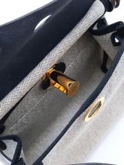 HERMES Herbag Zip 20 - Panda White/Black with Gold Hardware