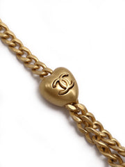 CHANEL Heart Adjustable Clasp Flap Bag 20 - Grey with Gold Hardware