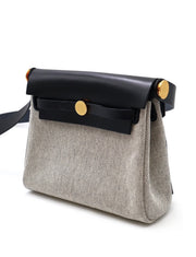 HERMES Herbag Zip 20 - Panda White/Black with Gold Hardware