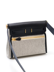 HERMES Herbag Zip 20 - Panda White/Black with Gold Hardware
