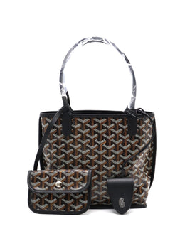 GOYARD Goyardine Mini Anjou Reversible Tote – Black