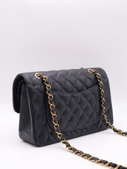 CHANEL Classic Flap Medium 23 Grained Calfskin - Black with Gold Hardware
